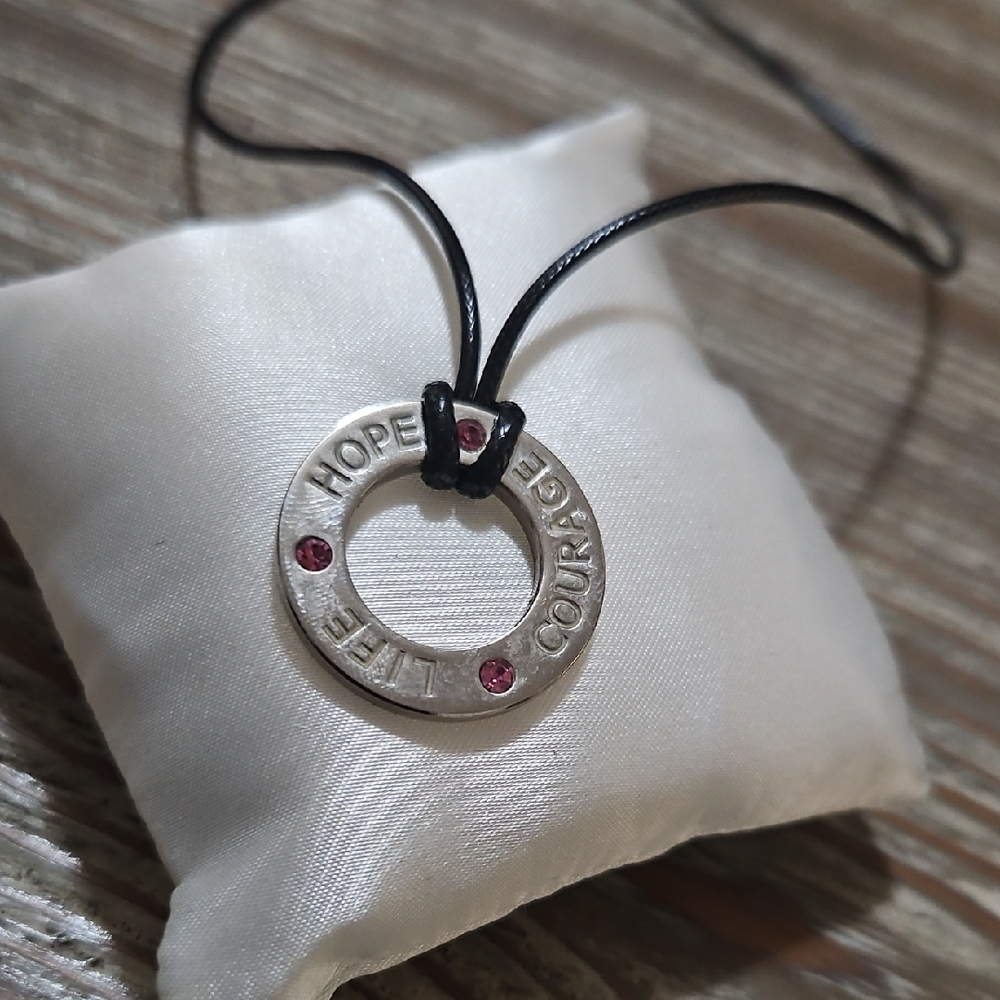 Breast Cancer Awareness Token Necklace